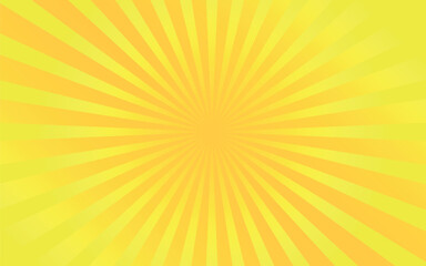 Wall Mural - Golden Rectangle Backgrounds - Gradient in Yellow and Orange with Radial Sunburst