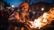 © Gambusino - Hyper-realistic photograph of a group of Indian people celebrating Lohri.