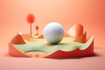 Wall Mural - Poster design for golf