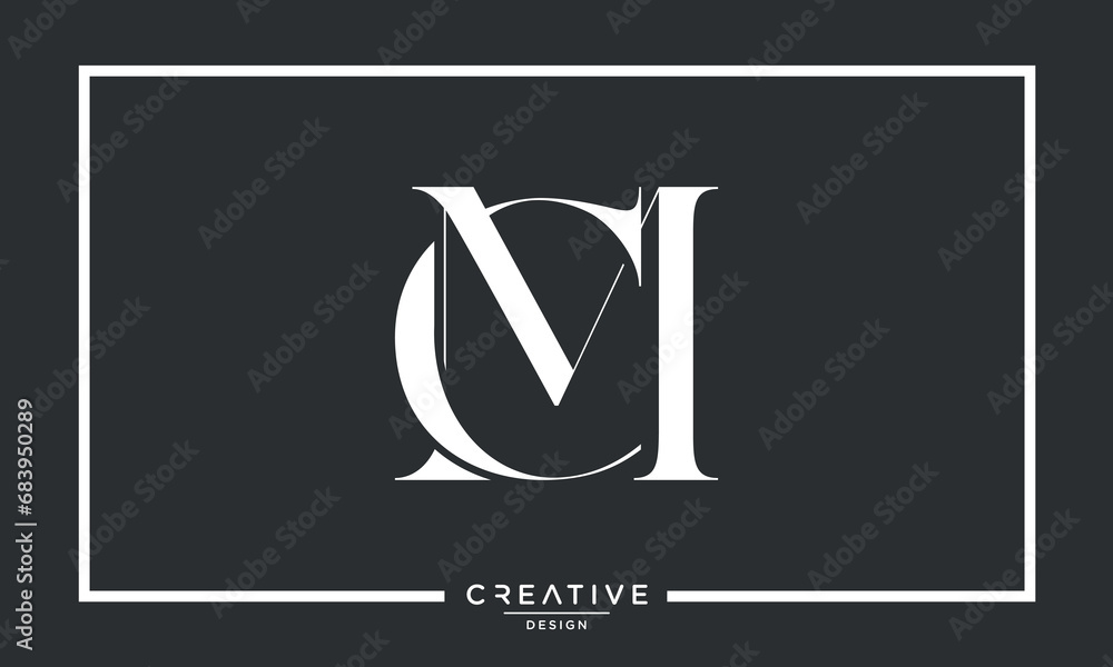 CM or MC Logo Alphabet Letters Monogram Stock Vector | Adobe Stock