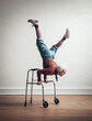 © James Middleton - Active Elderly Woman Demonstrating Gymnastics Handstand - Fitness for Senior Citizens