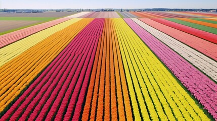 a field of colorful flowers