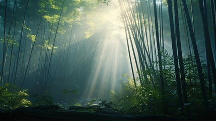 Wall Mural - a forest with trees