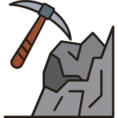 Wall Mural - Pickaxe Vector Icon