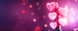 pink traffic light with heart shaped lights, valentine's day theme