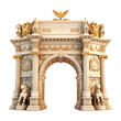 Triumphal arch isolated on transparent background.