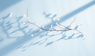 Mystique: Shadow Patterns of a Lone Tree Branch Against the Twilight - Explore Now! Generative AI