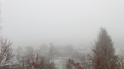 Naklejka na meble Beautiful skiing and snow mountains in Japan's Nagano Prefecture.