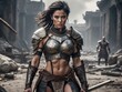 © DKN Media - Female Gladiator Ready for Combat in Ruined City