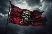 A Flag With A Skull And Crossbones On It
