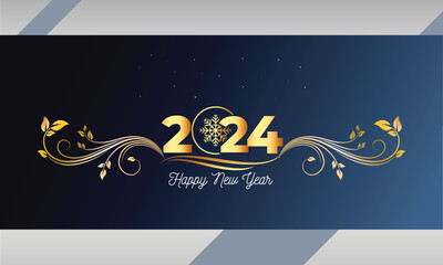 Wall Mural - happy new year, poster, banner and card design
