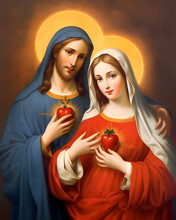 Immaculate Heart Of Virgin Mary And Jesus