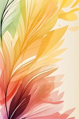 Wall Mural - abstract background with leaves