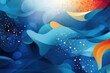 Abstract background with blue waves and bokeh for Australia Day. 
