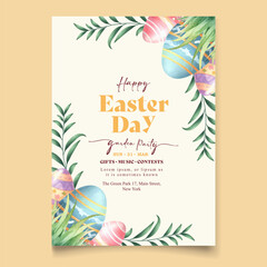 Wall Mural - vector vertical poster template for the easter celebration