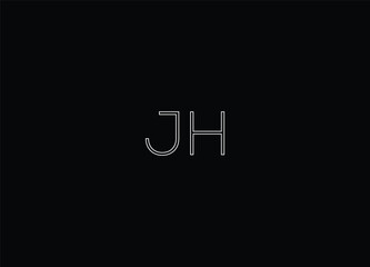 Creative Letters JH Logo Design Vector Template