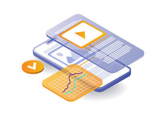 Concept illustration of test smartphone application analysis