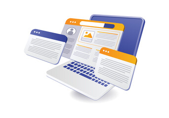 Wall Mural - computer technology information application data illustration concept