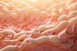 saggy skin layer and skin cells, 3D rendering, Generative AI 