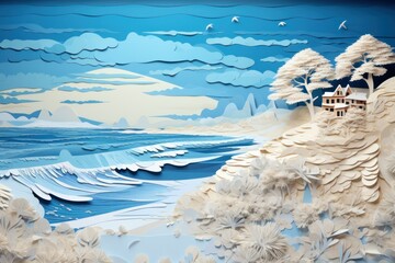 Poster - Winter Beaches - Generative AI