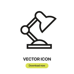 Leinwandbilder - Desk Lamp icon vector. Linear-style sign for mobile concept and web design. Desk Lamp symbol illustration. Pixel vector graphics - Vector.	