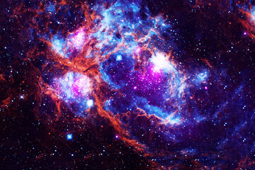 Wall Mural - beautiful cosmic nebula. elements of this image furnished by nasa