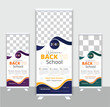 School admission rool up banner design redy dor tamplate