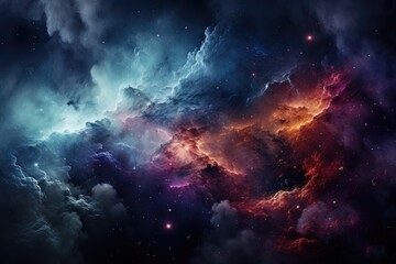 Wall Mural - Outer space with nebula, galaxy and stars