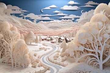 Poster - Snowy Countryside Drives - Generative AI