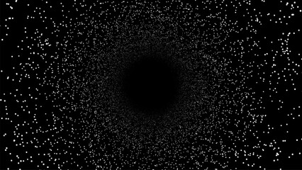Wall Mural - futuristic vector sci-fi circle portal in space. 3d ai tunnel with dots and lines. abstract digital 