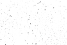 Scattered Water Drops, Isolated On Transparent Background, Generative AI
