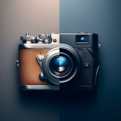 camera new vs old -Ai generator