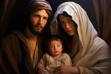 Wall Mural - Holy Family Portrait in Art