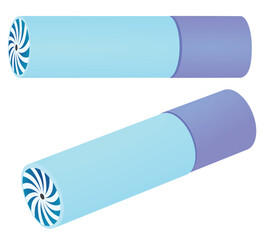 Blue foam water gun. vector