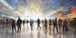© artefacti - People in a Large Exhibition Hall Blurred Time-lapse Busy Crowd