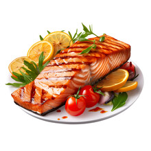 grilled salmon with lemon and dill