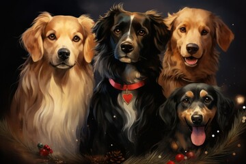 Wall Mural - Pet Portraits - Generative AI