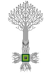 Leinwandbilder - TREE CIRCUIT 2