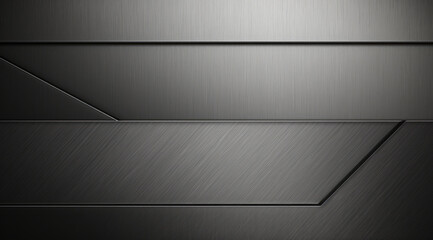 Wall Mural - A minimalist design of sleek metal stripes creates a modern, monochrome texture with clean lines.