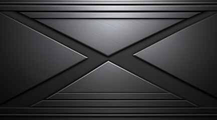 Wall Mural -  Geometric metal texture with triangular patterns for a contemporary industrial aesthetic.