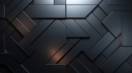 Wall Mural - A minimalist design of sleek metal stripes creates a modern, monochrome texture with clean lines.