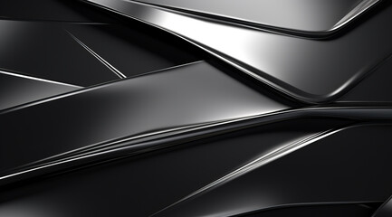 Wall Mural - A minimalist design of sleek metal stripes creates a modern, monochrome texture with clean lines.