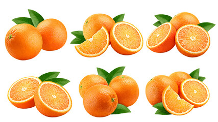 orange isolated on white background, clipping path, full depth of field