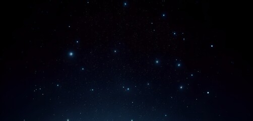 Wall Mural - Black night sky with stars.