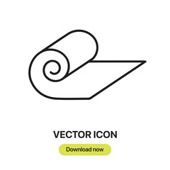 Fototapete - Yoga Mat icon vector. Linear-style sign for mobile concept and web design. Yoga Mat symbol illustration. Pixel vector graphics - Vector.	