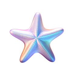 Wall Mural - 3D starfish neon soft smooth lighting