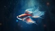 © Mehran - A group of Discus Fish gracefully swimming through lush aquatic plants in a full ultra HD,