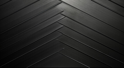 Wall Mural - Geometric lines and shapes on a matte black metal background.
