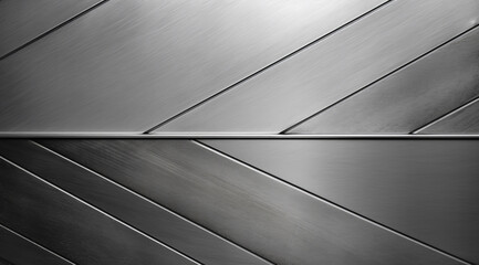 Wall Mural - Crossed lines on a matte metal surface creating a geometric pattern.