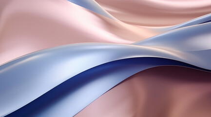 Wall Mural - Smooth metal texture with a soft pink to blue gradient.